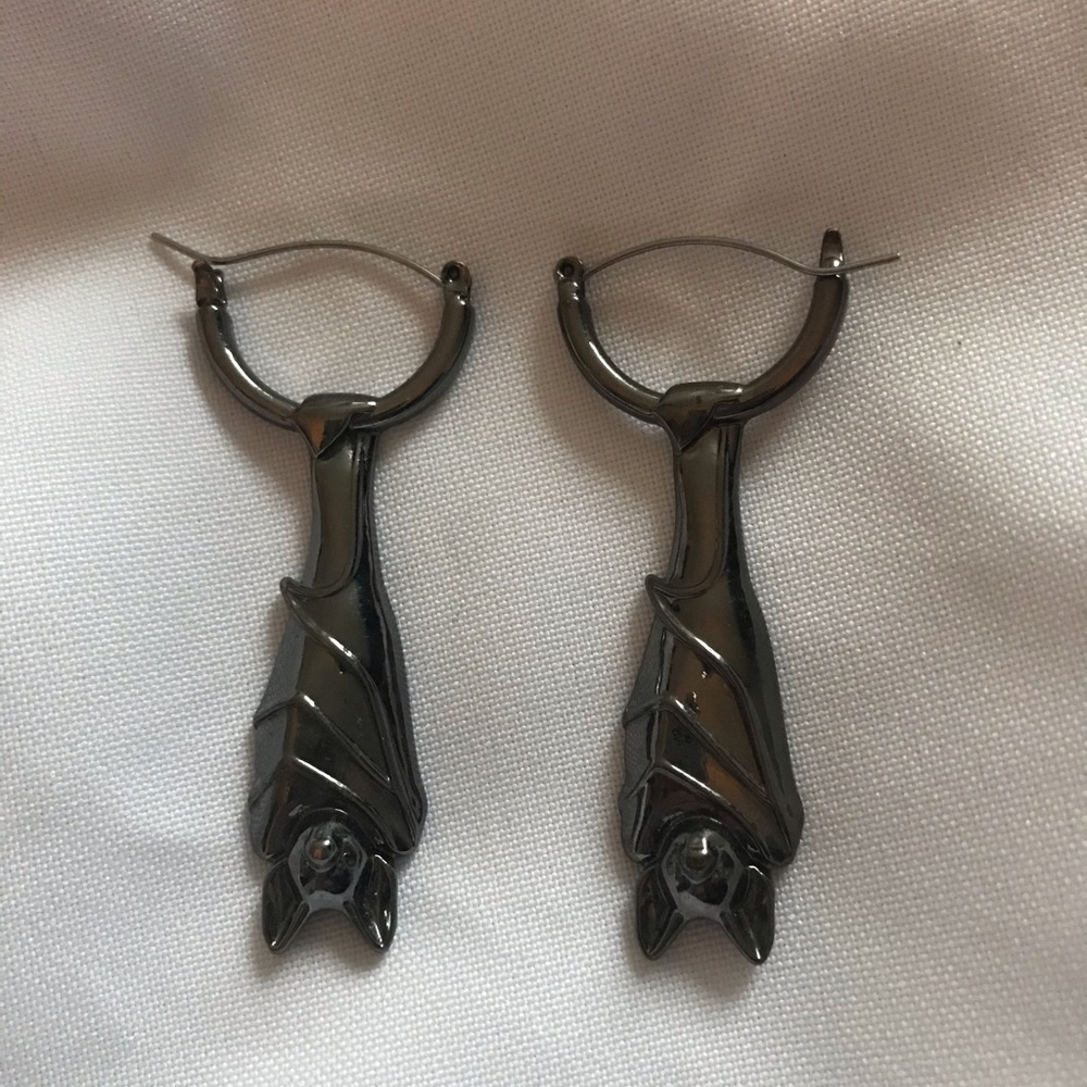 Bat earrings or Tunnel Hangers